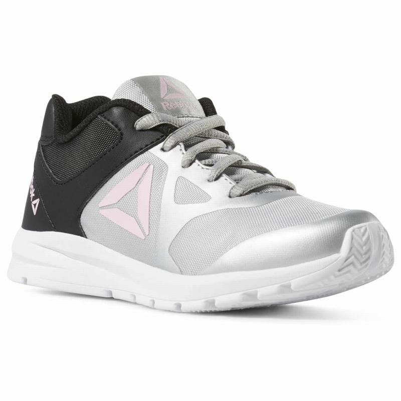 Adidasi Alergare Reebok Rush Runner Baieti Gri/Negrii/Roz Romania TM1731FZ